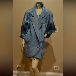 1980s oversize leather jacket